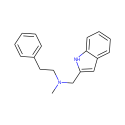 CN(CCc1ccccc1)Cc1cc2ccccc2[nH]1 ZINC000040874350