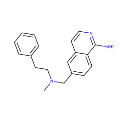 CN(CCc1ccccc1)Cc1ccc2c(N)nccc2c1 ZINC000066105146