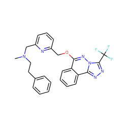 CN(CCc1ccccc1)Cc1cccc(COc2nn3c(C(F)(F)F)nnc3c3ccccc23)n1 ZINC000026499617