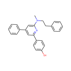 CN(CCc1ccccc1)c1cc(-c2ccccc2)cc(-c2ccc(O)cc2)n1 ZINC000003815470