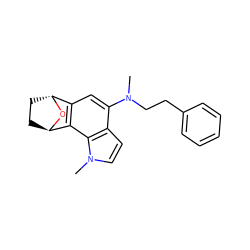 CN(CCc1ccccc1)c1cc2c(c3c1ccn3C)[C@H]1CC[C@H]2O1 ZINC000195466770