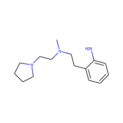 CN(CCc1ccccc1N)CCN1CCCC1 ZINC000019365774