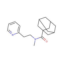 CN(CCc1ccccn1)C(=O)C12CC3CC(CC(C3)C1)C2 ZINC000057027569