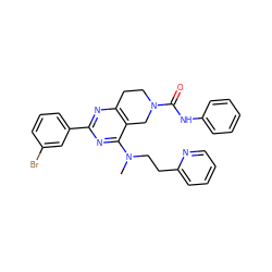 CN(CCc1ccccn1)c1nc(-c2cccc(Br)c2)nc2c1CN(C(=O)Nc1ccccc1)CC2 ZINC000095562752