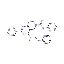 CN(CCc1ccccn1)c1nc(-c2ccccc2)nc2c1CN(C(=O)Nc1ccccc1)CC2 ZINC000095559587