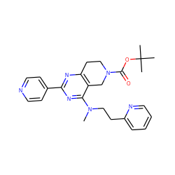 CN(CCc1ccccn1)c1nc(-c2ccncc2)nc2c1CN(C(=O)OC(C)(C)C)CC2 ZINC000095564070