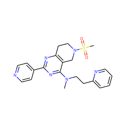 CN(CCc1ccccn1)c1nc(-c2ccncc2)nc2c1CN(S(C)(=O)=O)CC2 ZINC000095557822