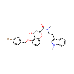 CN(CCc1cn(C)c2ccccc12)C(=O)c1cc(=O)c2c(OCc3ccc(Br)cc3)cccc2o1 ZINC000103248872