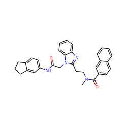 CN(CCc1nc2ccccc2n1CC(=O)Nc1ccc2c(c1)CCC2)C(=O)c1ccc2ccccc2c1 ZINC000299834482