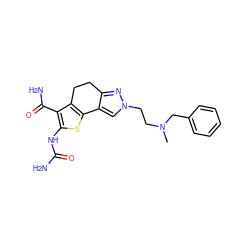 CN(CCn1cc2c(n1)CCc1c-2sc(NC(N)=O)c1C(N)=O)Cc1ccccc1 ZINC000066074340