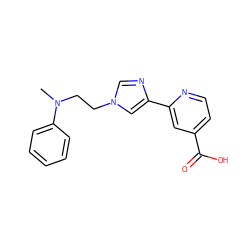 CN(CCn1cnc(-c2cc(C(=O)O)ccn2)c1)c1ccccc1 ZINC000225940017