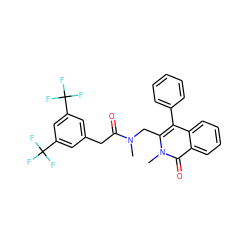 CN(Cc1c(-c2ccccc2)c2ccccc2c(=O)n1C)C(=O)Cc1cc(C(F)(F)F)cc(C(F)(F)F)c1 ZINC000026839209