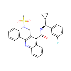 CN(Cc1c(-c2ccccc2)nc2ccccc2c1C(=O)N[C@H](c1cccc(F)c1)C1CC1)S(C)(=O)=O ZINC000035836547