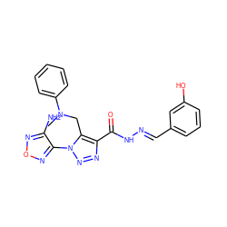 CN(Cc1c(C(=O)N/N=C/c2cccc(O)c2)nnn1-c1nonc1N)c1ccccc1 ZINC000002336496