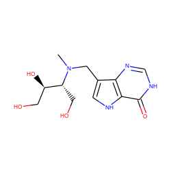 CN(Cc1c[nH]c2c(=O)[nH]cnc12)[C@H](CO)[C@H](O)CO ZINC000084811015