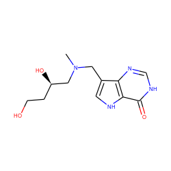 CN(Cc1c[nH]c2c(=O)[nH]cnc12)C[C@H](O)CCO ZINC000040845993