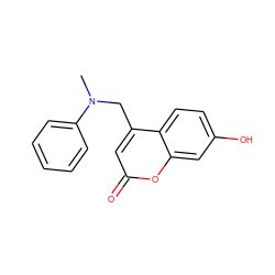 CN(Cc1cc(=O)oc2cc(O)ccc12)c1ccccc1 ZINC000007589326