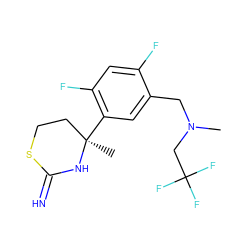 CN(Cc1cc([C@]2(C)CCSC(=N)N2)c(F)cc1F)CC(F)(F)F ZINC001772635737