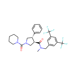 CN(Cc1cc(C(F)(F)F)cc(C(F)(F)F)c1)C(=O)[C@H]1CN(C(=O)N2CCCCC2)C[C@@H]1c1ccccc1 ZINC000028824686