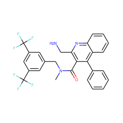 CN(Cc1cc(C(F)(F)F)cc(C(F)(F)F)c1)C(=O)c1c(CN)nc2ccccc2c1-c1ccccc1 ZINC000013559603