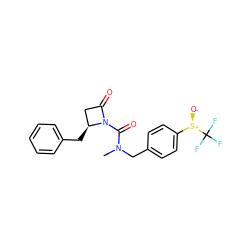 CN(Cc1ccc([S@@+]([O-])C(F)(F)F)cc1)C(=O)N1C(=O)C[C@@H]1Cc1ccccc1 ZINC000013780506