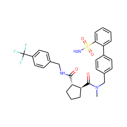 CN(Cc1ccc(-c2ccccc2S(N)(=O)=O)cc1)C(=O)[C@H]1CCC[C@@H]1C(=O)NCc1ccc(C(F)(F)F)cc1 ZINC000028345874