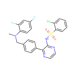 CN(Cc1ccc(-c2nccnc2NS(=O)(=O)c2ccccc2Cl)cc1)c1ccc(F)cc1F ZINC000137238394