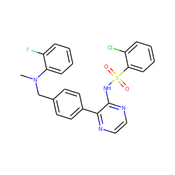 CN(Cc1ccc(-c2nccnc2NS(=O)(=O)c2ccccc2Cl)cc1)c1ccccc1F ZINC000137238595