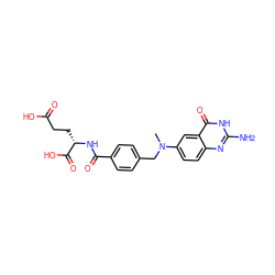 CN(Cc1ccc(C(=O)N[C@@H](CCC(=O)O)C(=O)O)cc1)c1ccc2nc(N)[nH]c(=O)c2c1 ZINC000026393455