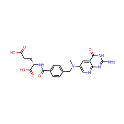 CN(Cc1ccc(C(=O)N[C@@H](CCC(=O)O)C(=O)O)cc1)c1cnc2nc(N)[nH]c(=O)c2c1 ZINC000013820123