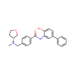 CN(Cc1ccc(C(=O)Nc2cc(-c3ccccc3)ccc2O)cc1)[C@@H]1CCOC1 ZINC000141710878