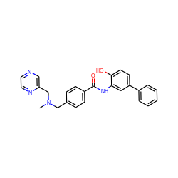 CN(Cc1ccc(C(=O)Nc2cc(-c3ccccc3)ccc2O)cc1)Cc1cnccn1 ZINC000141317488