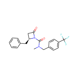 CN(Cc1ccc(C(F)(F)F)cc1)C(=O)N1C(=O)C[C@@H]1Cc1ccccc1 ZINC000013780504