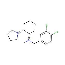 CN(Cc1ccc(Cl)c(Cl)c1)[C@H]1CCCC[C@H]1N1CCCC1 ZINC000040471840