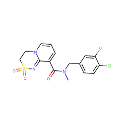 CN(Cc1ccc(Cl)c(Cl)c1)C(=O)C1=CC=CN2CCS(=O)(=O)N=C12 ZINC000007988118