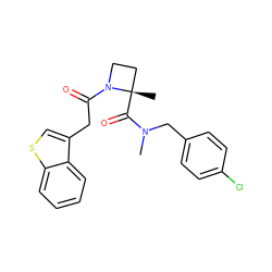 CN(Cc1ccc(Cl)cc1)C(=O)[C@@]1(C)CCN1C(=O)Cc1csc2ccccc12 ZINC000149186785