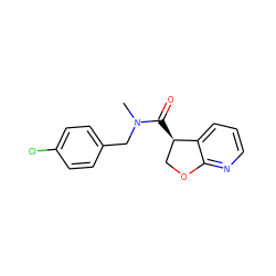 CN(Cc1ccc(Cl)cc1)C(=O)[C@@H]1COc2ncccc21 ZINC000205620659