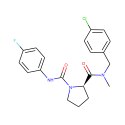 CN(Cc1ccc(Cl)cc1)C(=O)[C@H]1CCCN1C(=O)Nc1ccc(F)cc1 ZINC000040873402