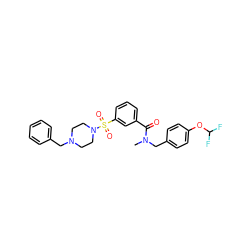 CN(Cc1ccc(OC(F)F)cc1)C(=O)c1cccc(S(=O)(=O)N2CCN(Cc3ccccc3)CC2)c1 ZINC000066136362