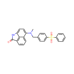 CN(Cc1ccc(S(=O)(=O)c2ccccc2)cc1)c1ccc2c3c(cccc13)C(=O)N2 ZINC000013450187