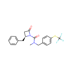 CN(Cc1ccc(SC(F)(F)F)cc1)C(=O)N1C(=O)C[C@@H]1Cc1ccccc1 ZINC000013780505