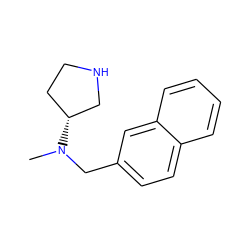 CN(Cc1ccc2ccccc2c1)[C@@H]1CCNC1 ZINC000040892234