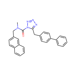 CN(Cc1ccc2ccccc2c1)C(=O)n1nnnc1Cc1ccc(-c2ccccc2)cc1 ZINC000096258191