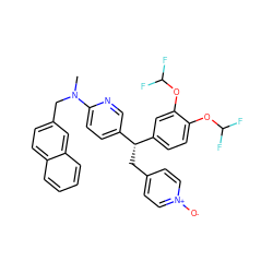 CN(Cc1ccc2ccccc2c1)c1ccc([C@@H](Cc2cc[n+]([O-])cc2)c2ccc(OC(F)F)c(OC(F)F)c2)cn1 ZINC000027864636