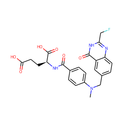 CN(Cc1ccc2nc(CF)[nH]c(=O)c2c1)c1ccc(C(=O)N[C@@H](CCC(=O)O)C(=O)O)cc1 ZINC000026834785