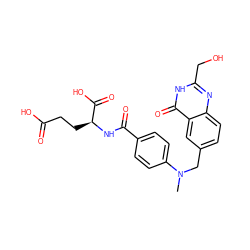 CN(Cc1ccc2nc(CO)[nH]c(=O)c2c1)c1ccc(C(=O)N[C@@H](CCC(=O)O)C(=O)O)cc1 ZINC000026835216