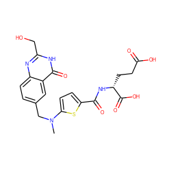 CN(Cc1ccc2nc(CO)[nH]c(=O)c2c1)c1ccc(C(=O)N[C@H](CCC(=O)O)C(=O)O)s1 ZINC000029339735