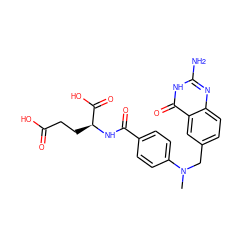 CN(Cc1ccc2nc(N)[nH]c(=O)c2c1)c1ccc(C(=O)N[C@@H](CCC(=O)O)C(=O)O)cc1 ZINC000005011594