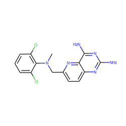 CN(Cc1ccc2nc(N)nc(N)c2n1)c1c(Cl)cccc1Cl ZINC000005849952