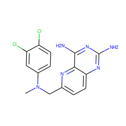 CN(Cc1ccc2nc(N)nc(N)c2n1)c1ccc(Cl)c(Cl)c1 ZINC000003814854